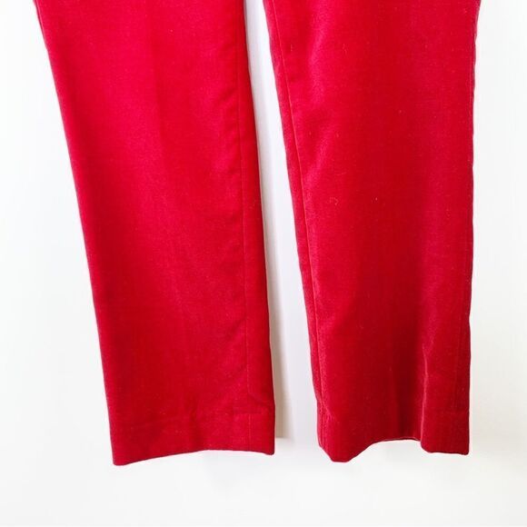 Ralph Lauren Rugby Velvet/Velour Red Crop Pants 8 - Picture 4 of 12